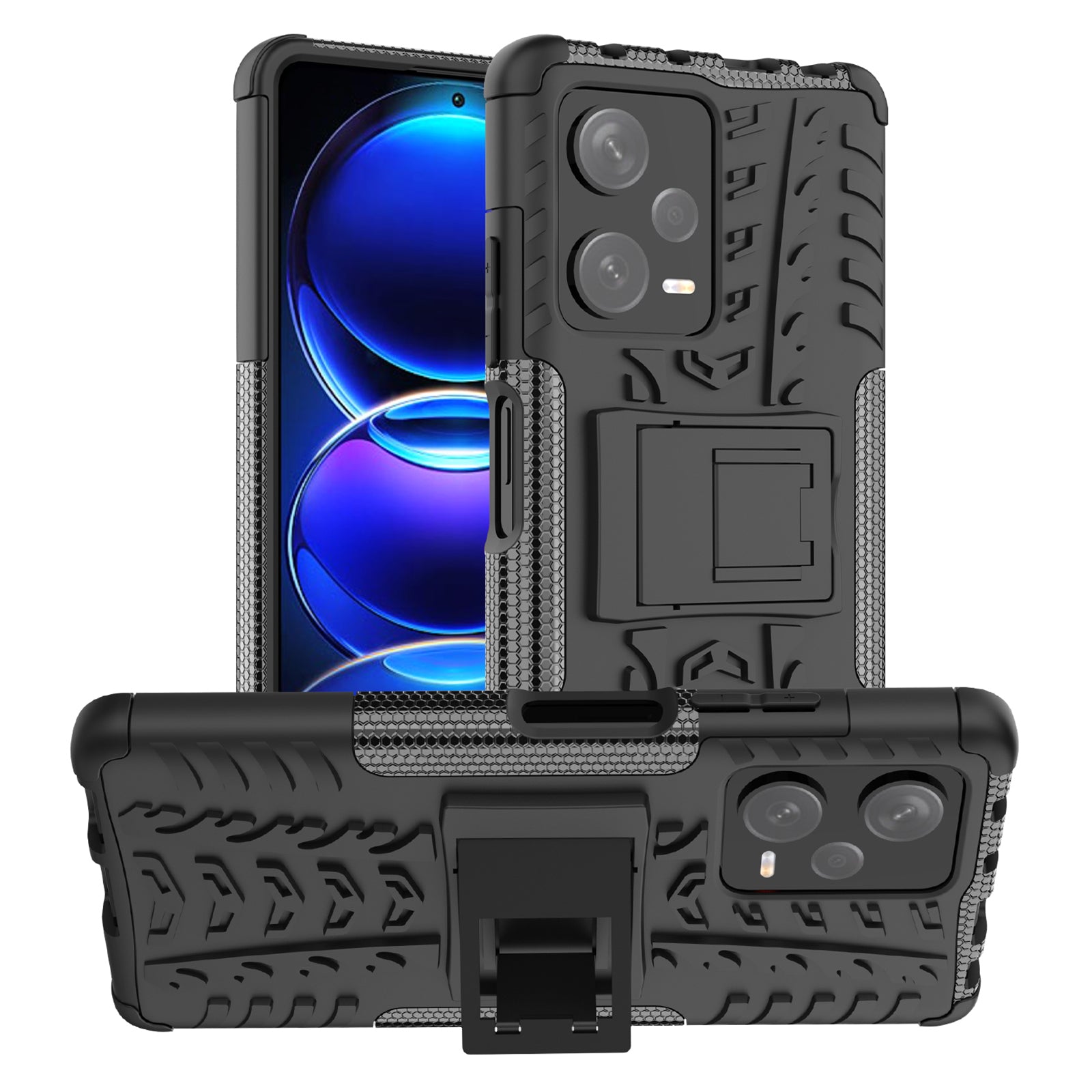Phone Case for Xiaomi Redmi Note 12 Pro 5G Hard PC TPU Phone Shell Kickstand Drop Protection Phone Cover Phone Case for Xiaomi Redmi Note 12 Pro 5G Hard PC TPU Phone Shell Kickstand Drop Protection Phone Cover